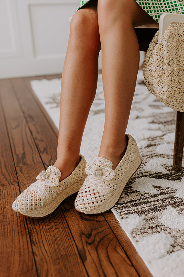 The Kayla Raffia Woven Platform Loafer Image - 2