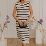 Sunset Sail Knit Midi Dress in Cream Image - 1