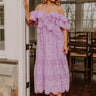 Cue The Charm Eyelet Midi Dress Image - 1