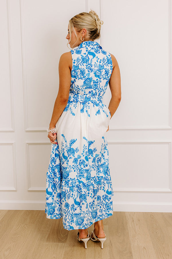 Tea Garden Stroll Floral Midi Dress Image - 5