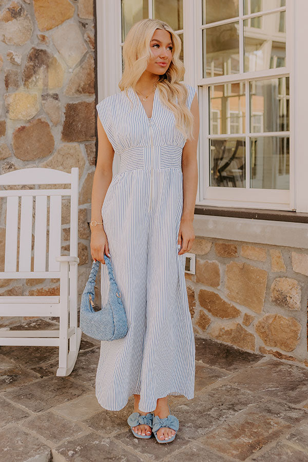 Yacht Club Calling Stripe Jumpsuit Image - 1