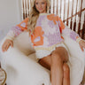 Wait And Smile Floral Sweater In Dusty Purple Image - 1