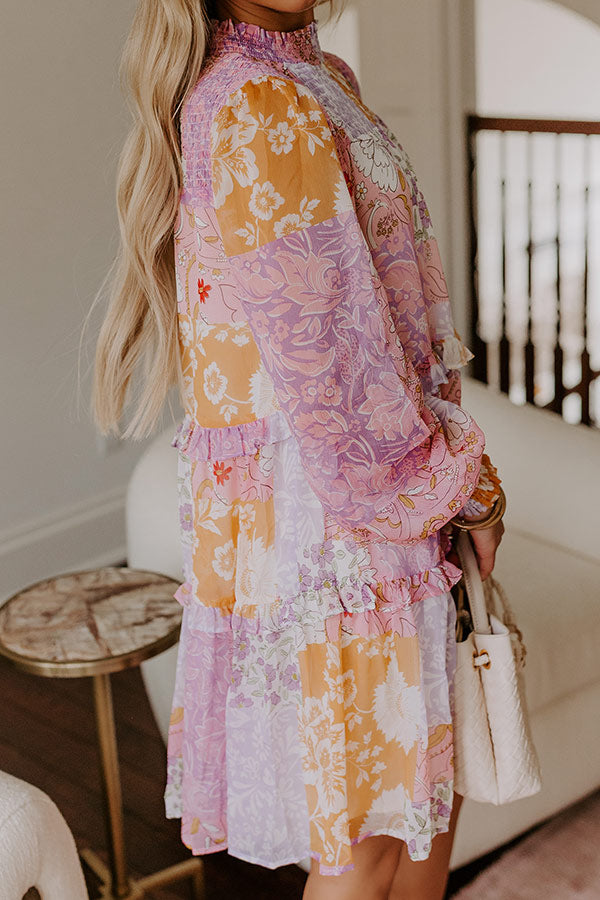 Whispering Wildflowers Tiered Mini Dress Image - 4