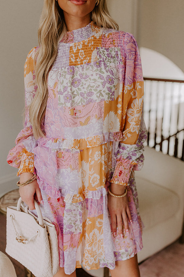 Whispering Wildflowers Tiered Mini Dress Image - 3