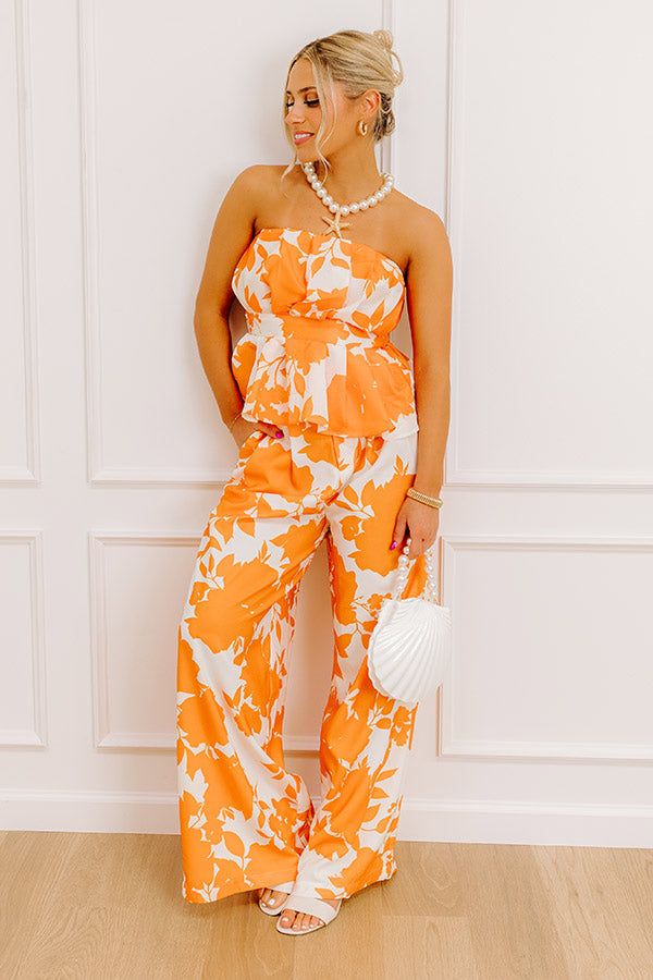 Sunkist Moment Floral Peplum Top Image - 1