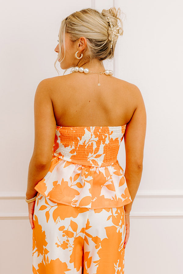 Sunkist Moment Floral Peplum Top Image - 5