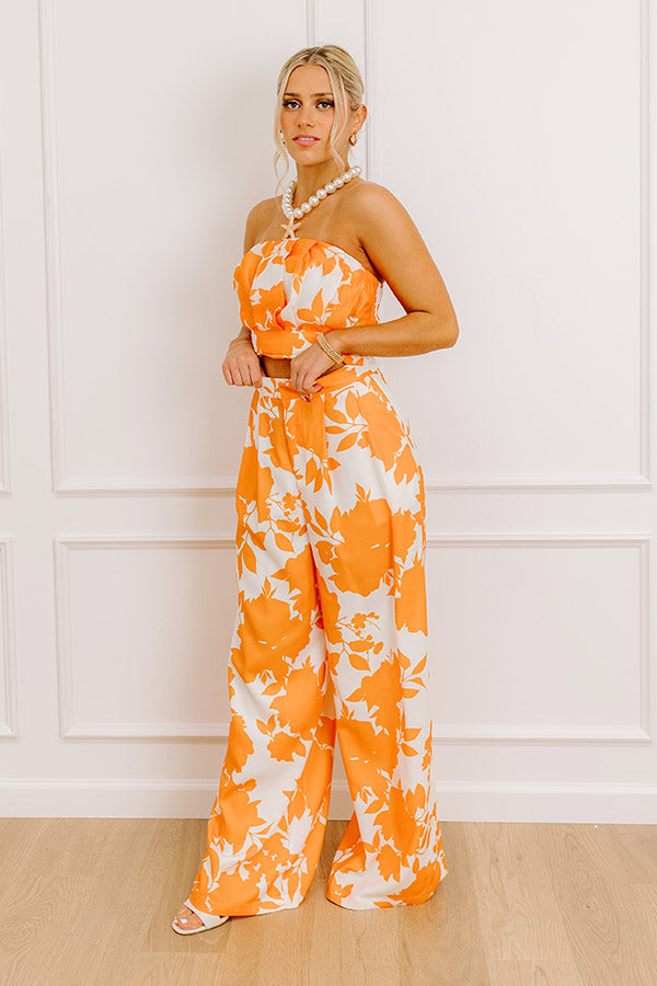 Sunkist Moment High Waist Floral Pants