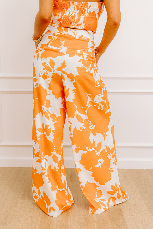 Sunkist Moment High Waist Floral Pants Image - 4