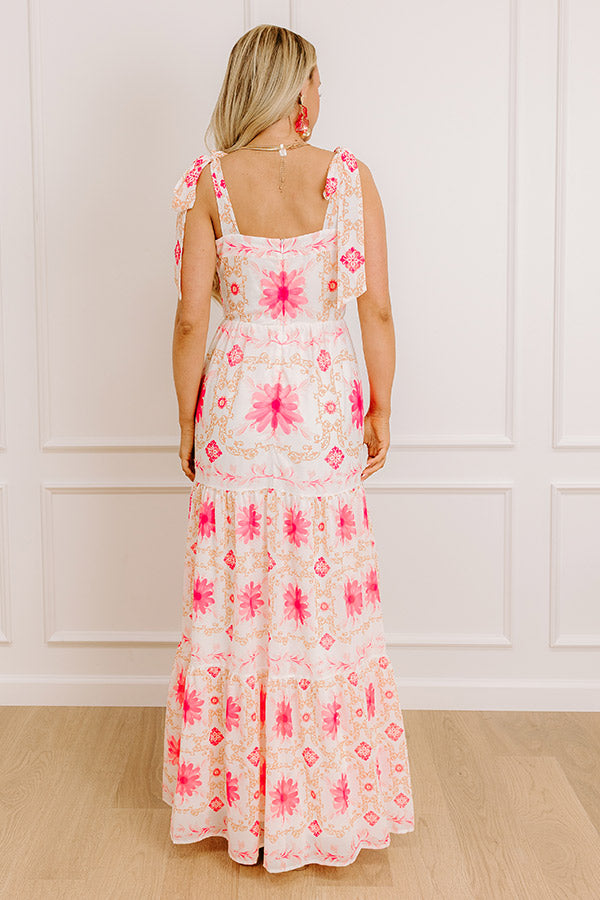Garden Gala Floral Maxi Dress in Pink Image - 5