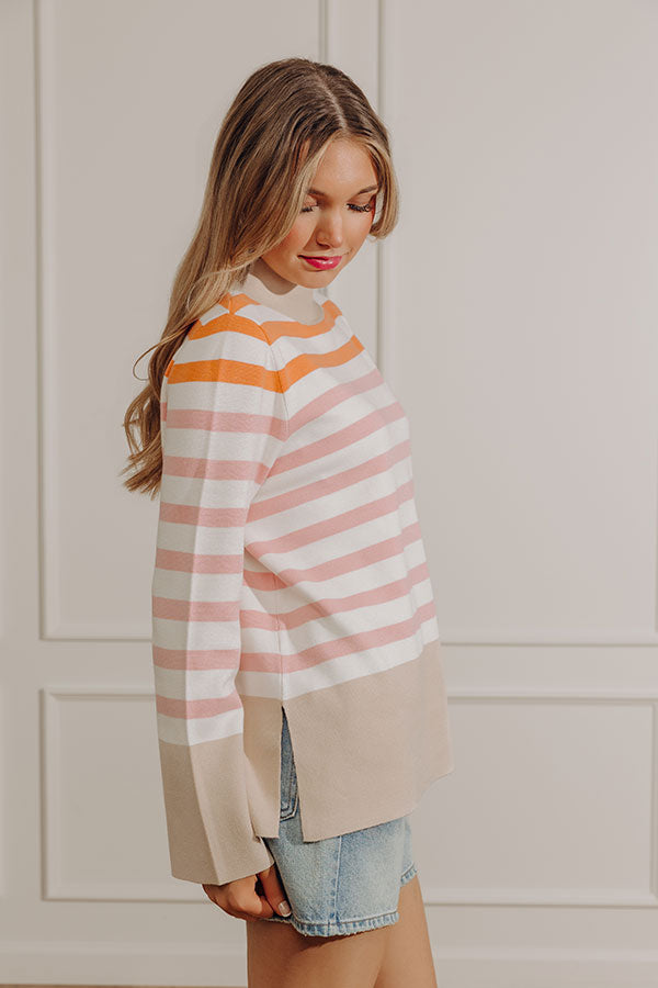 Sweet Smile Stripe Sweater Image - 3