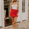 The Ariel High Waist Skort in Red Image - 1