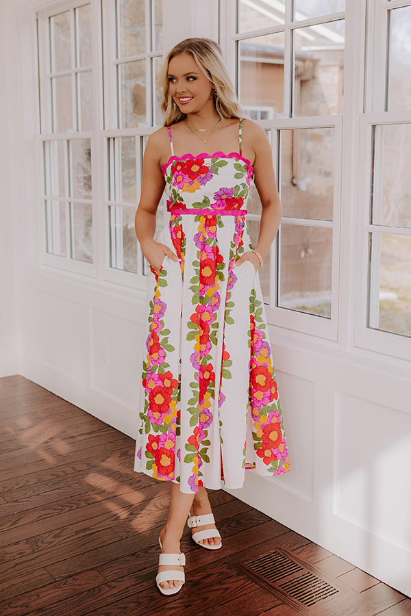Cabo Cantina Floral Midi Dress Image - 1