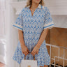 French Market Promenade Mini Dress in Blue Image - 1