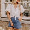Boho Moment Eyelet Front Tie Top in Ivory Image - 1