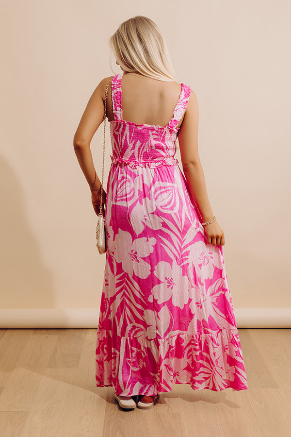 Tropical Bungalow Floral Maxi Dress Image - 3