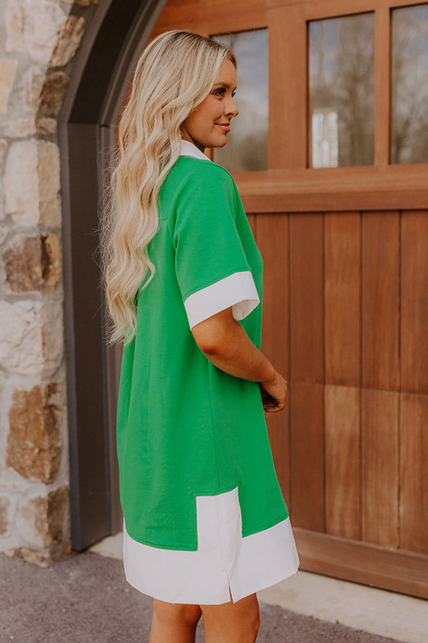 Country Club Brunch Mini Dress in Kelly Green Image - 4
