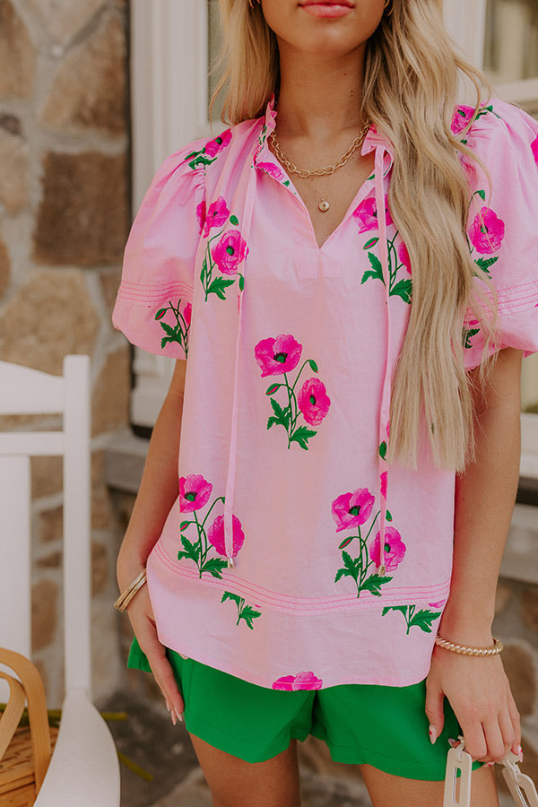 Peony Path Floral Top Image - 2