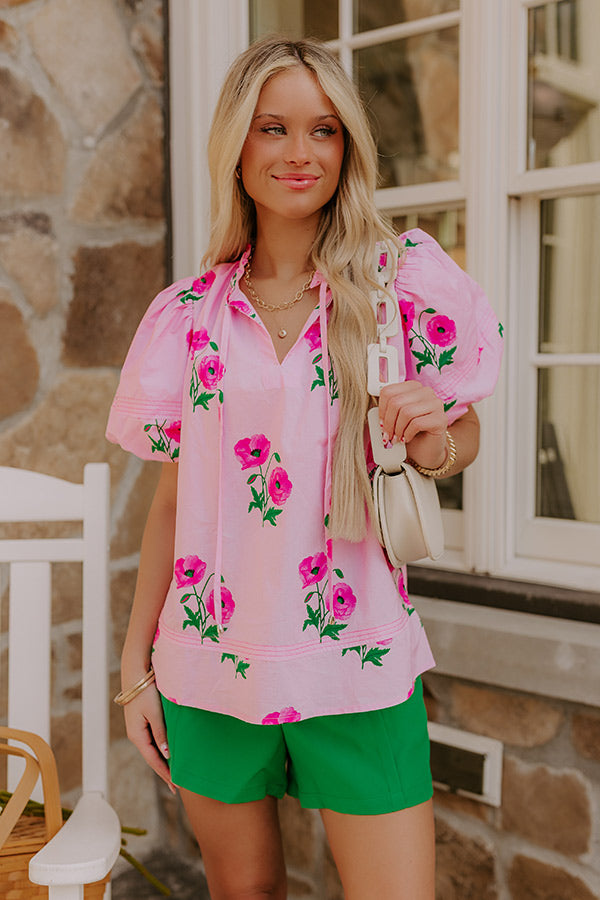 Peony Path Floral Top Image - 1