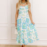 Coastal Charm Floral Midi Dress Image - 1