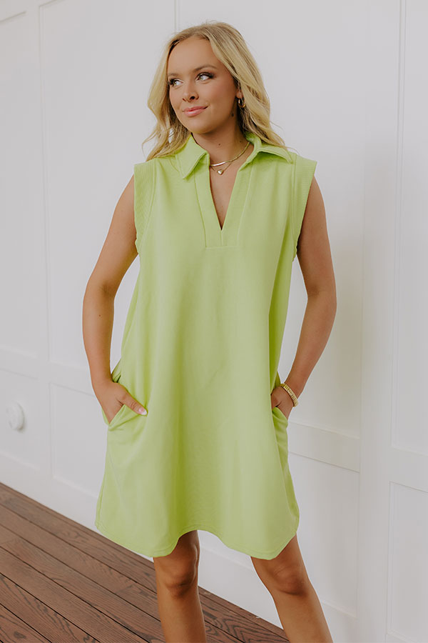 Coastal Dreamer Mini Dress in Lime Punch Image - 2