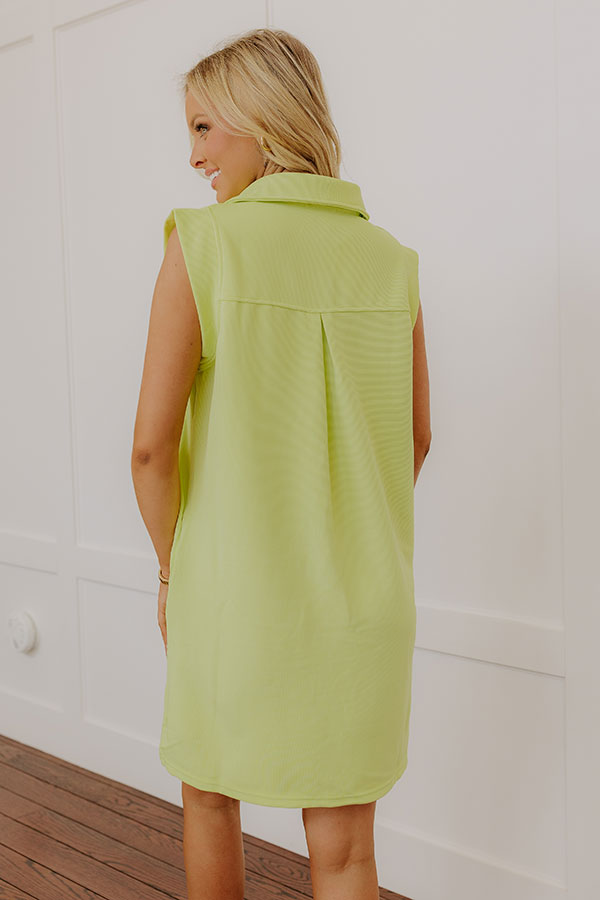 Coastal Dreamer Mini Dress in Lime Punch Image - 5