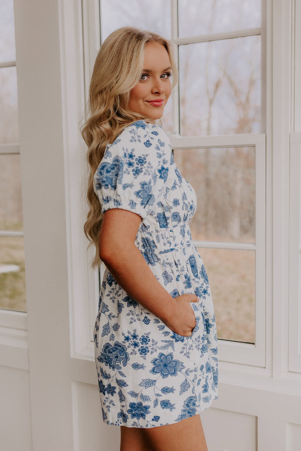 Floral Daydream Denim Romper Image - 5