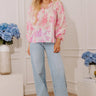 Garden Serenade Floral Top in Pink Image - 1