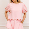 Casual Outing Pearl Embellished Top in Pink Image - 1