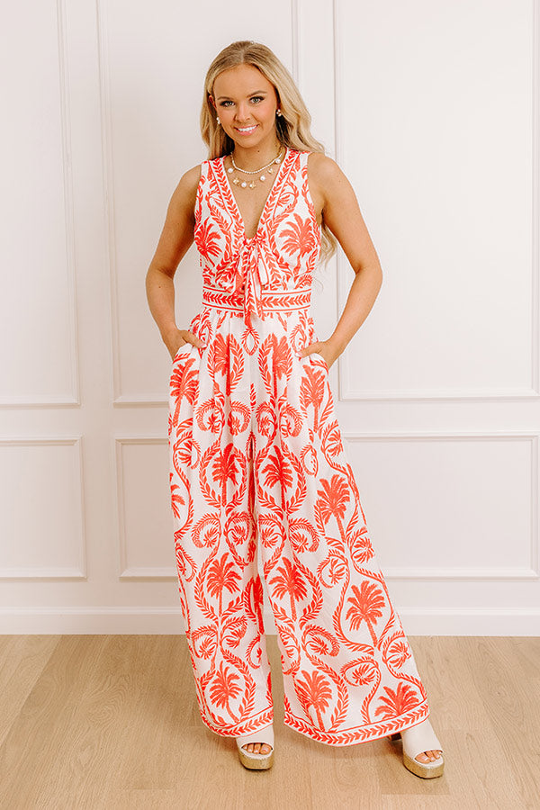 Palm Trees and Prosecco Wide Leg Jumpsuit Image - 3