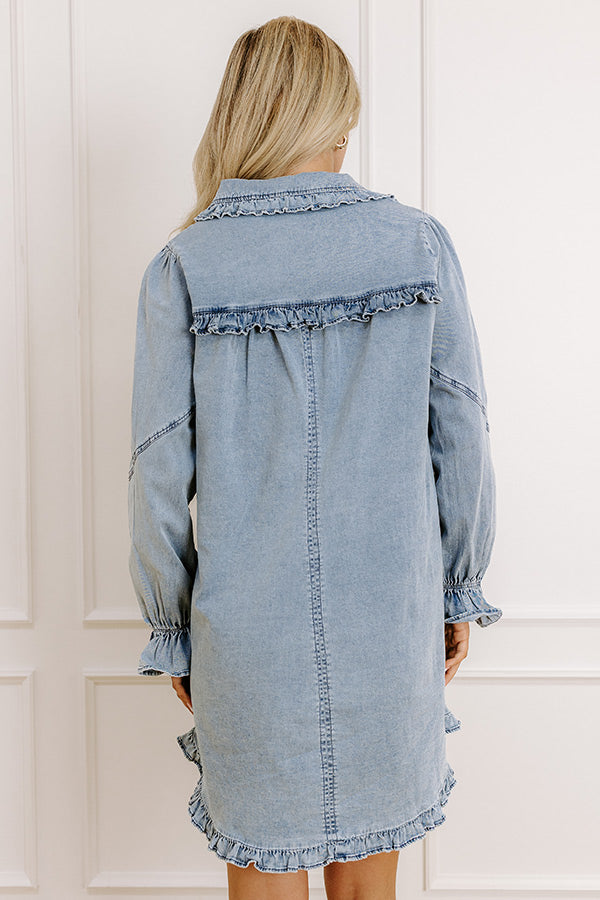 Pastry Shop Cutie Denim Mini Dress Image - 3