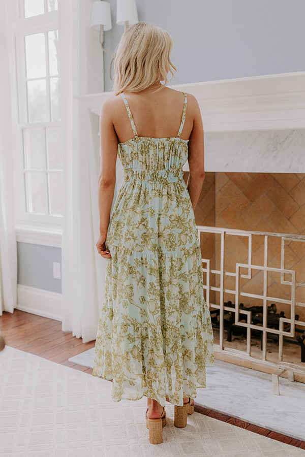 Simply Serene Floral Midi Dress Image - 5