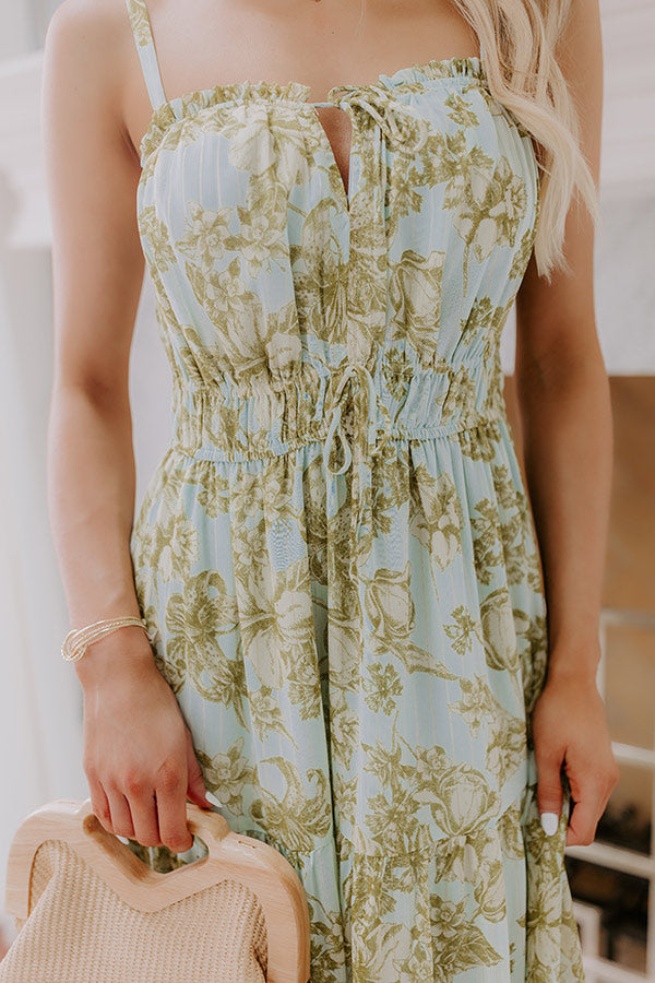 Simply Serene Floral Midi Dress Image - 2