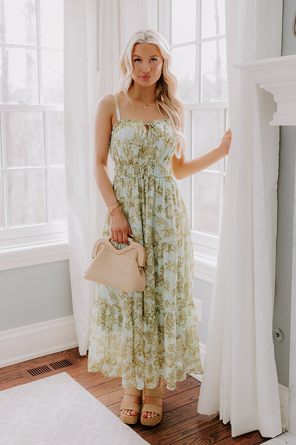 Simply Serene Floral Midi Dress Image - 4