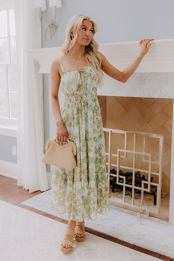 Simply Serene Floral Midi Dress Image - 1