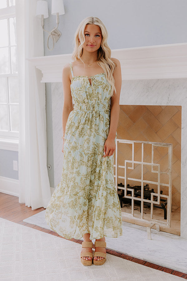 Simply Serene Floral Midi Dress Image - 3