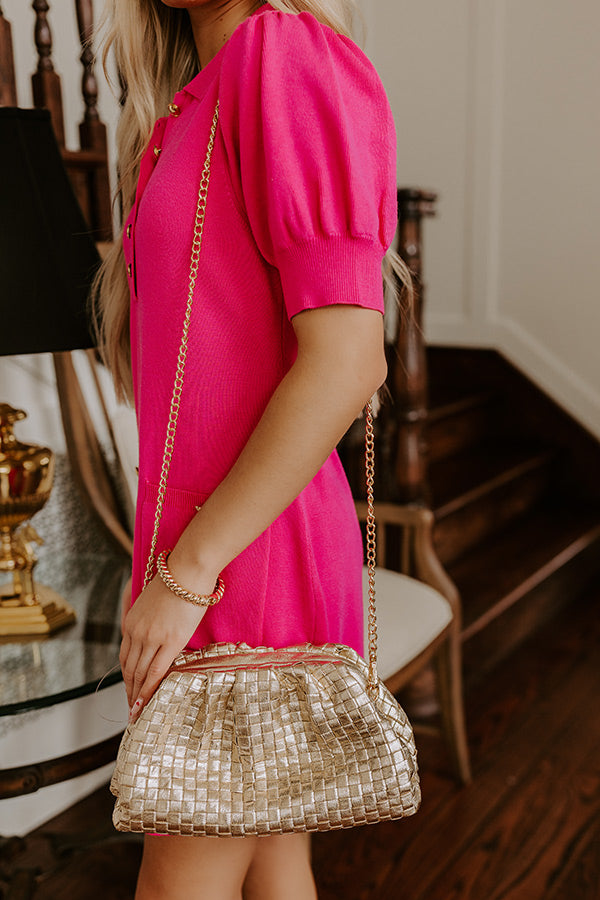 Gala Glam Woven Metallic Purse Image - 2