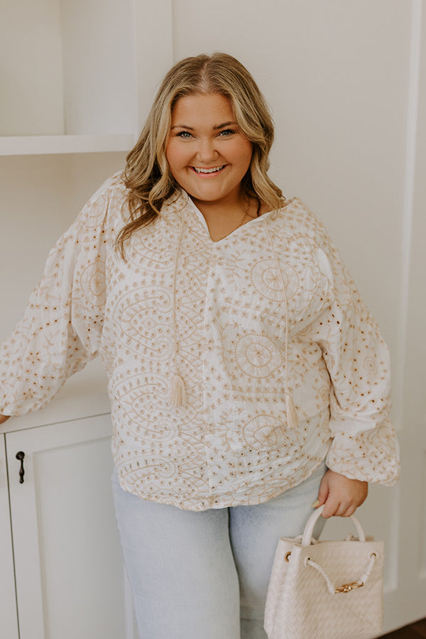 Boho Cutie Eyelet Top Curves Image - 3