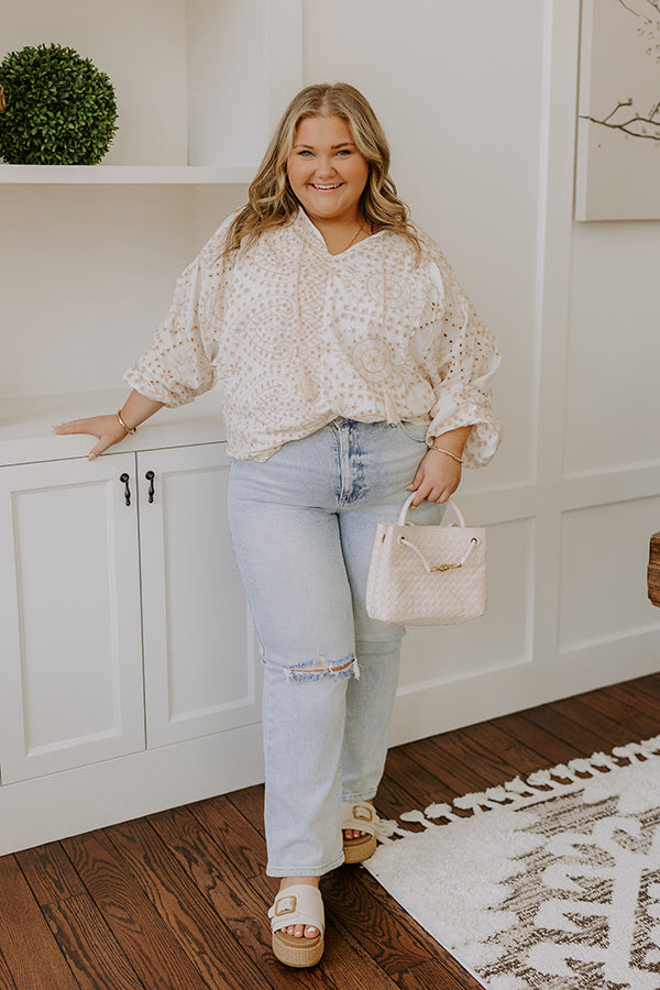 Boho Cutie Eyelet Top Curves Image - 2