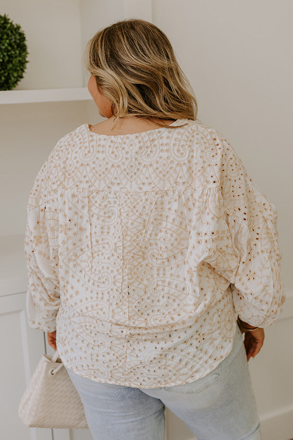 Boho Cutie Eyelet Top Curves Image - 5