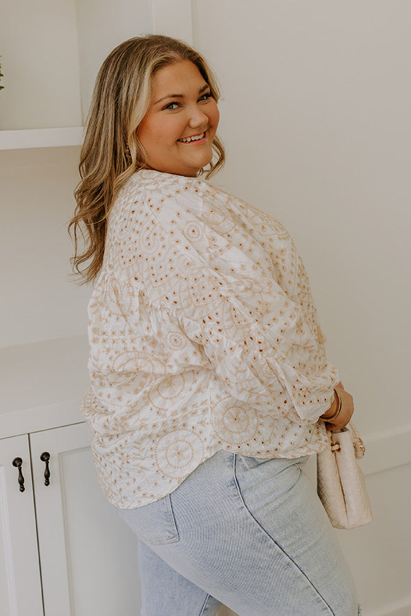 Boho Cutie Eyelet Top Curves Image - 4