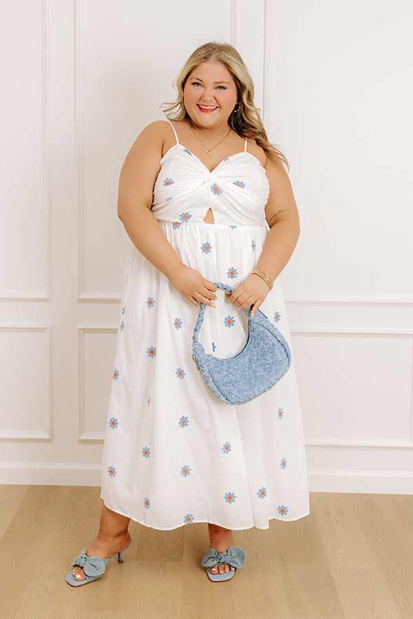 Daisy Does It Embroidered Maxi Dress Curves Image - 1