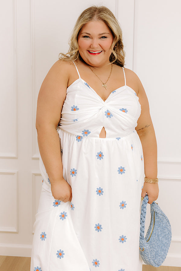 Daisy Does It Embroidered Maxi Dress Curves Image - 2