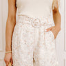 The Lainey High Waist Floral Embroidered Shorts Image - 1