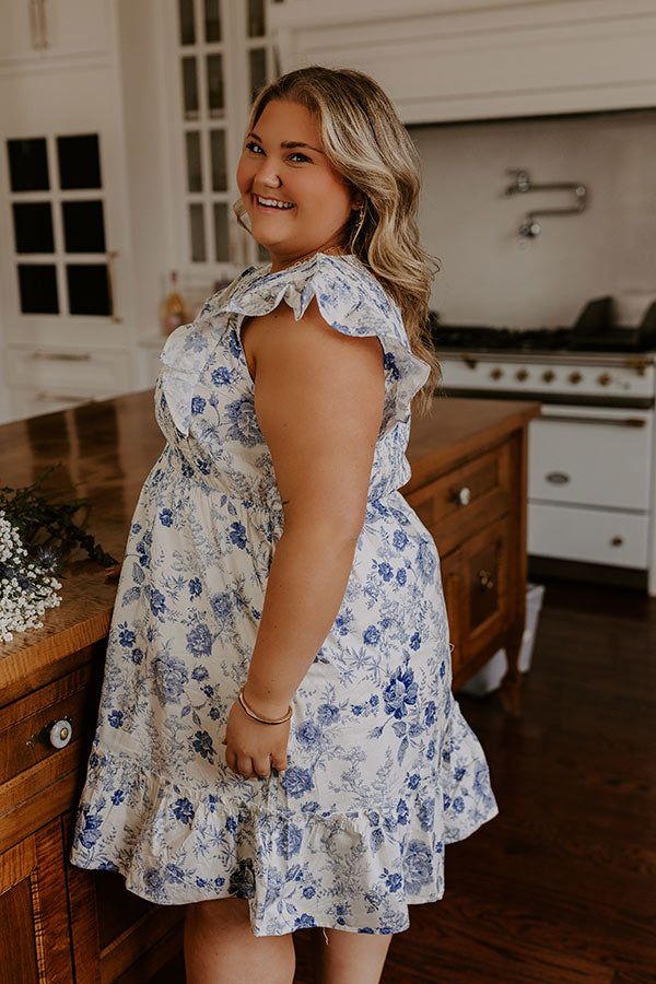 Whimsical Daydream Floral Smocked Mini Dress Curves Image - 5