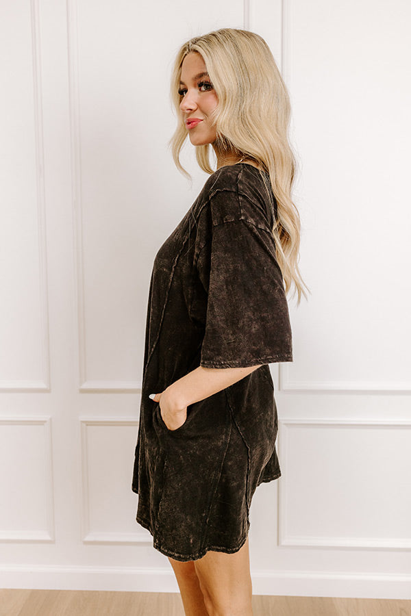 Casual Convo Vintage Wash Romper in Vintage Black Image - 5