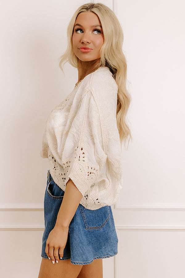 Feeling Dreamy Crochet Button Up Image - 4