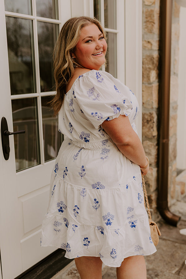 Botanical Moment Embroidered Mini Dress Curves Image - 4