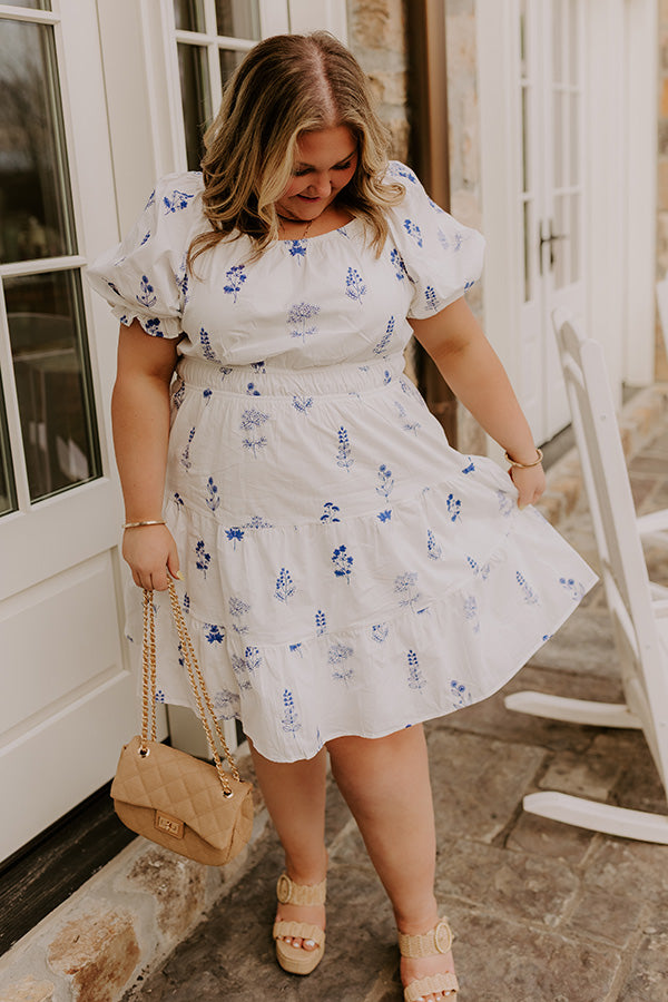 Botanical Moment Embroidered Mini Dress Curves Image - 2