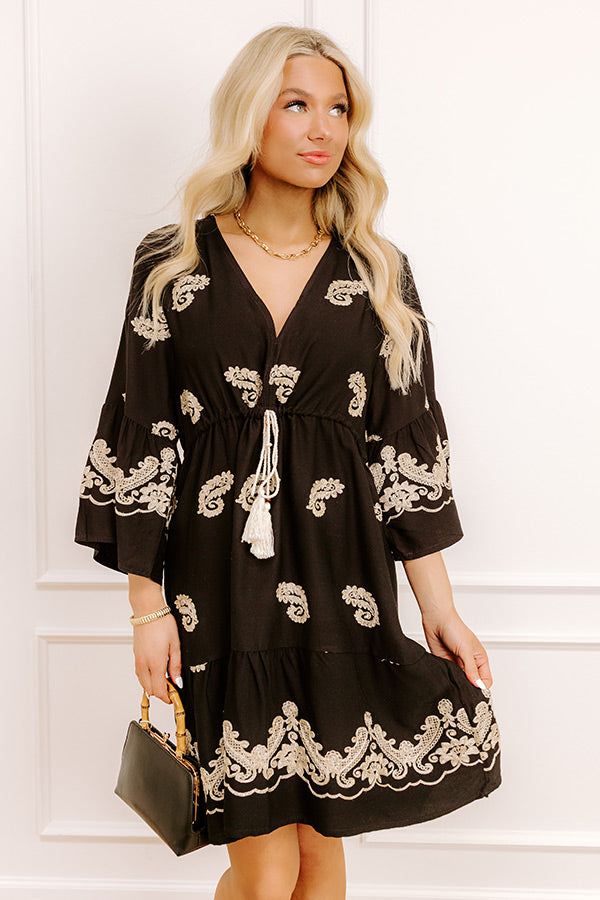 Bonding In Bali Embroidered Mini Dress Image - 2