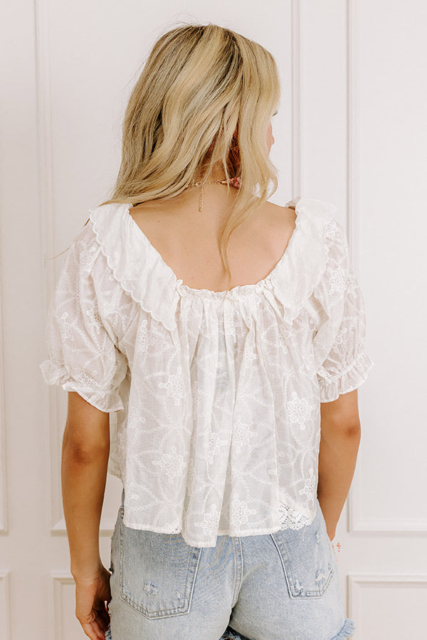 Cute Smile Embroidered Top Image - 4